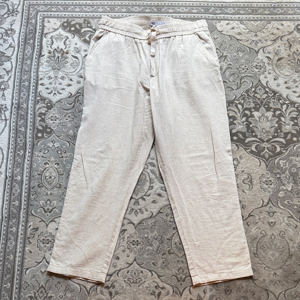 Zara Cream linen pants
